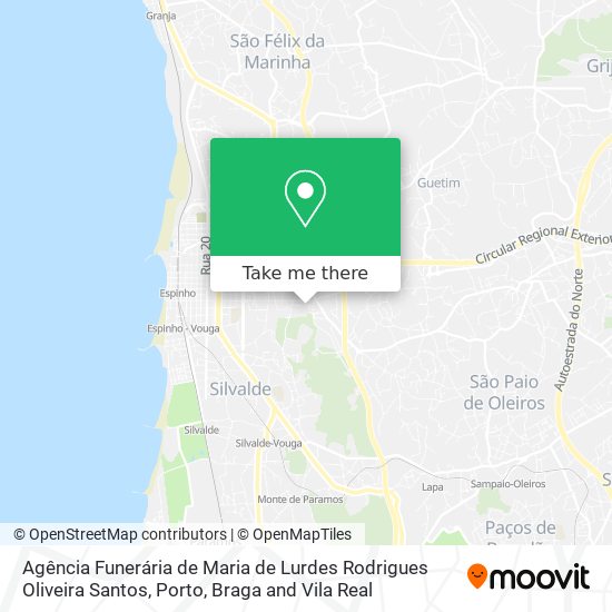 Agência Funerária de Maria de Lurdes Rodrigues Oliveira Santos map