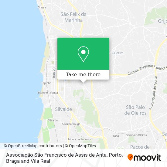 Associação São Francisco de Assis de Anta map