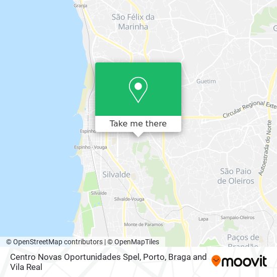 Centro Novas Oportunidades Spel mapa