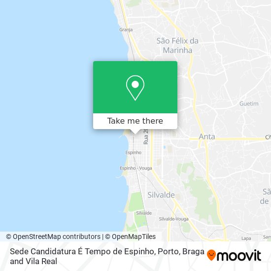 Sede Candidatura É Tempo de Espinho map