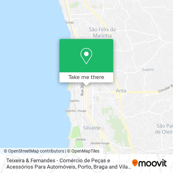 Teixeira & Fernandes - Comércio de Peças e Acessórios Para Automóveis map