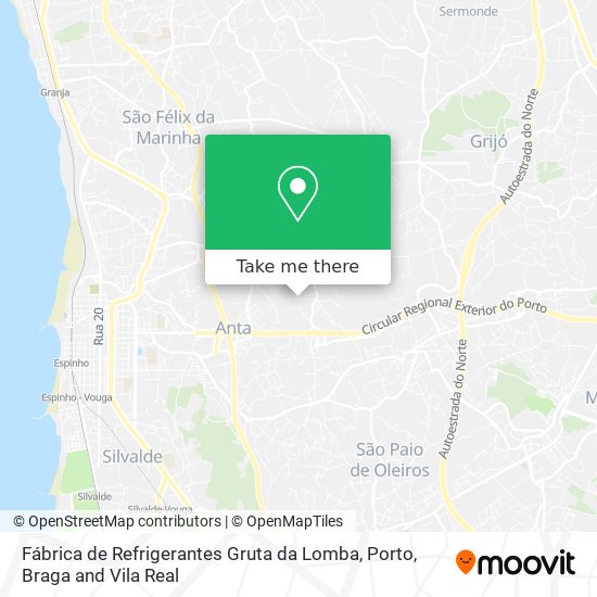 Fábrica de Refrigerantes Gruta da Lomba mapa