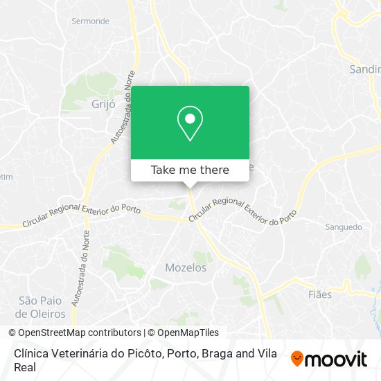 Clínica Veterinária do Picôto map