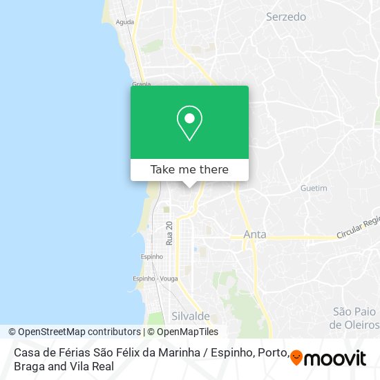 Casa de Férias São Félix da Marinha / Espinho map