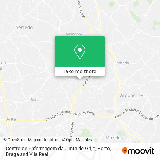 Centro de Enfermagem da Junta de Grijó map