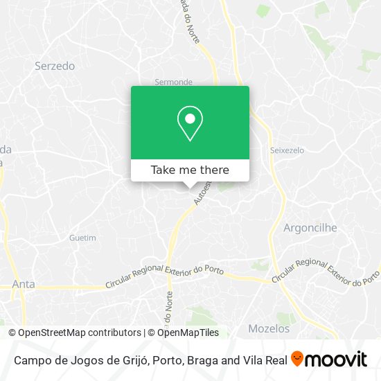 Campo de Jogos de Grijó map