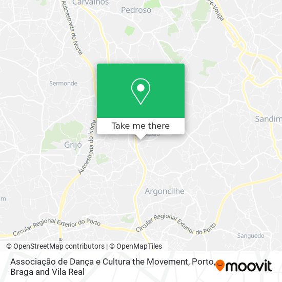 Associação de Dança e Cultura the Movement mapa