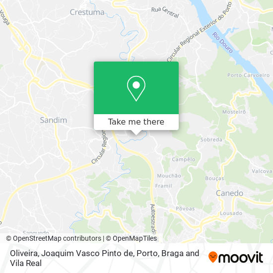 Oliveira, Joaquim Vasco Pinto de mapa