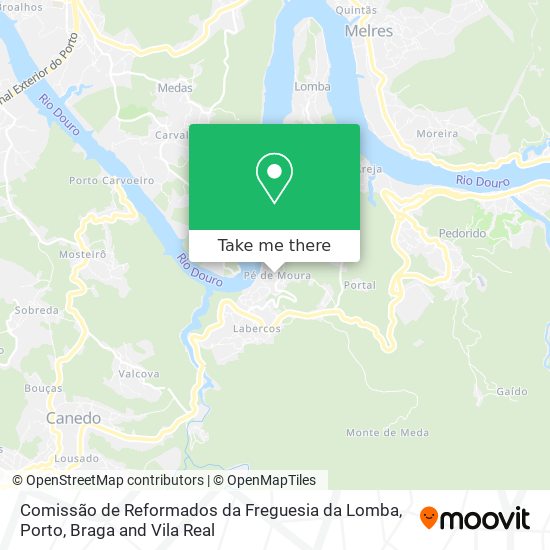 Comissão de Reformados da Freguesia da Lomba mapa