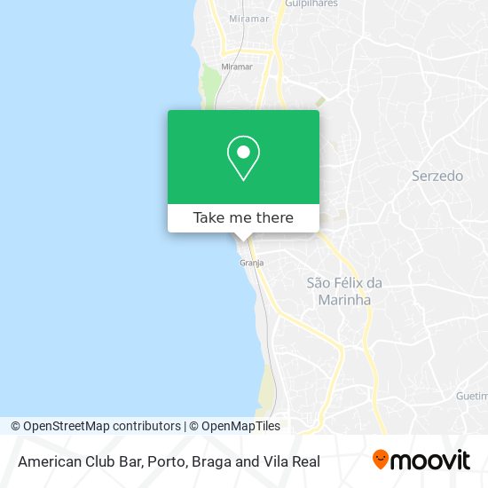 American Club Bar map