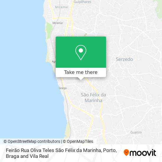 Feirão Rua Oliva Teles São Félix da Marinha map
