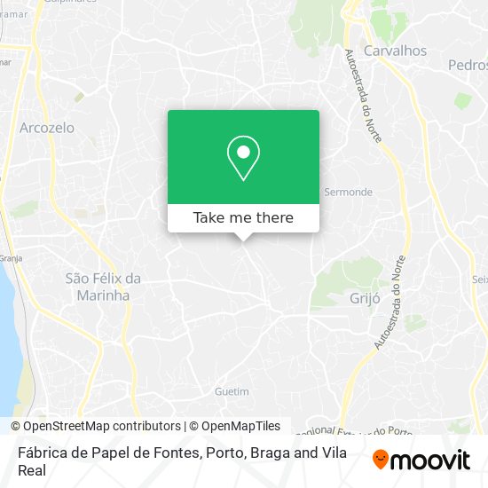 Fábrica de Papel de Fontes mapa