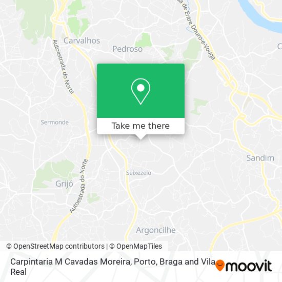 Carpintaria M Cavadas Moreira mapa