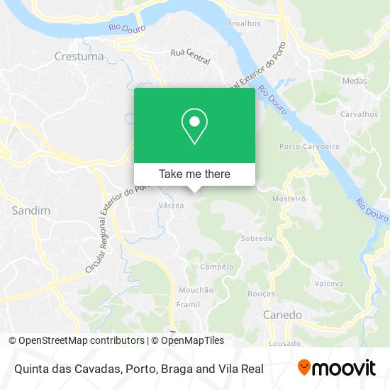 Quinta das Cavadas map