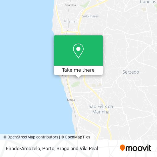 Eirado-Arcozelo mapa