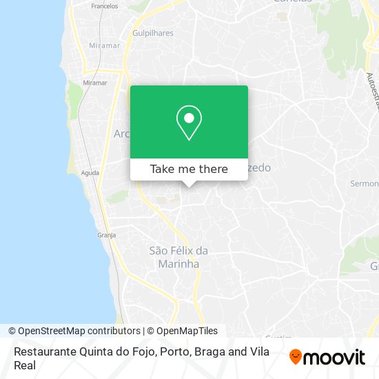 Restaurante Quinta do Fojo mapa