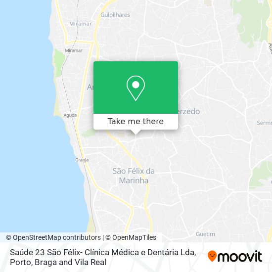 Saúde 23 São Félix- Clínica Médica e Dentária Lda map