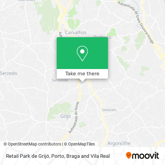 Retail Park de Grijó mapa