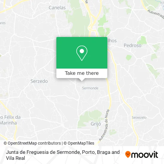 Junta de Freguesia de Sermonde map