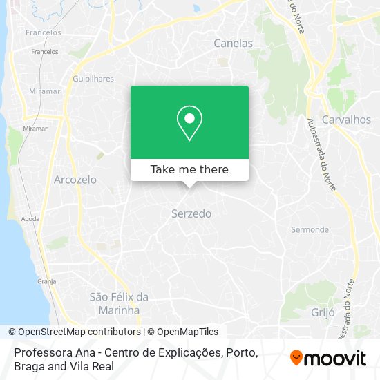 Professora Ana - Centro de Explicações map