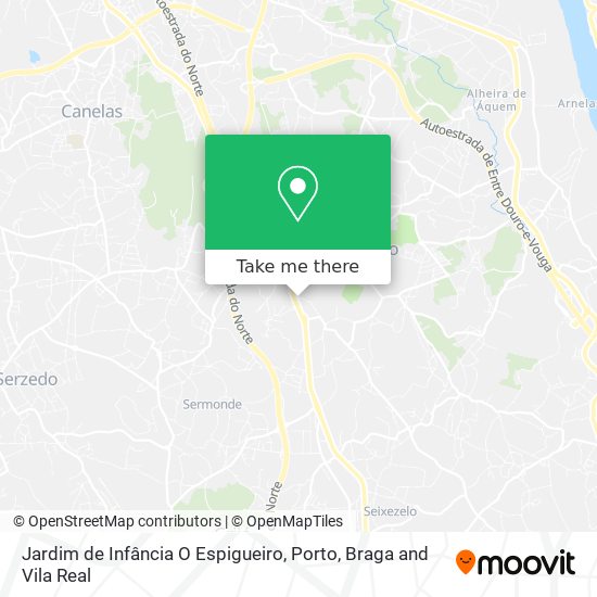 Jardim de Infância O Espigueiro mapa