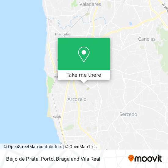 Beijo de Prata mapa