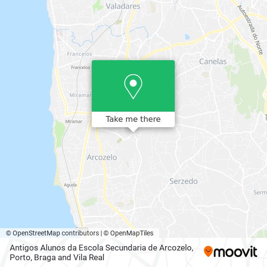 Antigos Alunos da Escola Secundaria de Arcozelo map