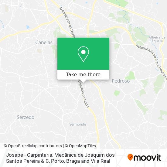 Josape - Carpintaria, Mecânica de Joaquim dos Santos Pereira & C map