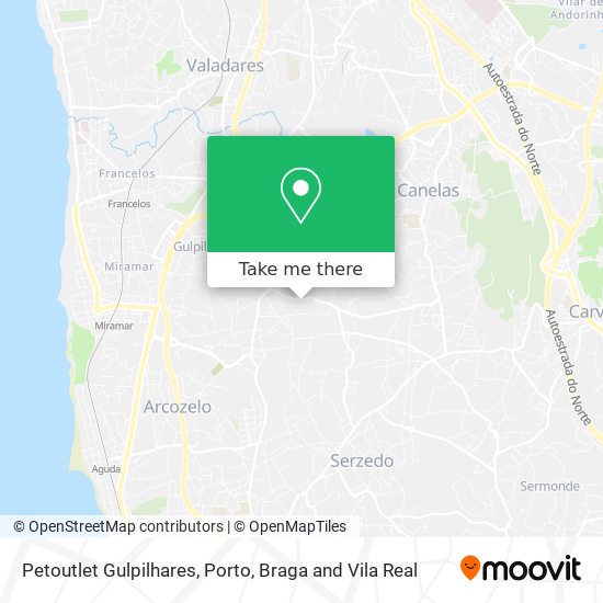 Petoutlet Gulpilhares mapa