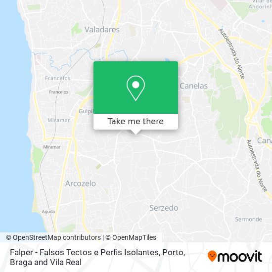 Falper - Falsos Tectos e Perfis Isolantes mapa