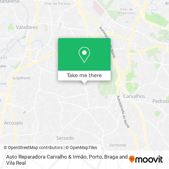 Auto Reparadora Carvalho & Irmão mapa