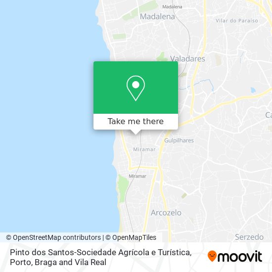 Pinto dos Santos-Sociedade Agrícola e Turística mapa