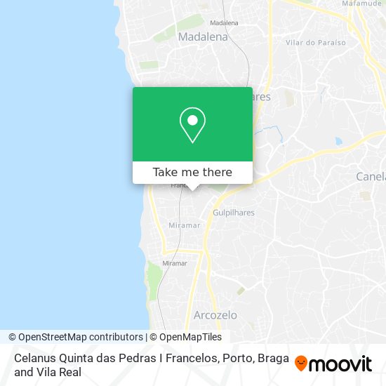 Celanus Quinta das Pedras I Francelos map