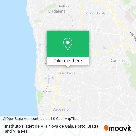 Instituto Piaget de Vila Nova de Gaia map