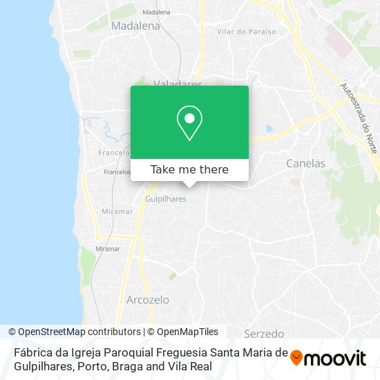 Fábrica da Igreja Paroquial Freguesia Santa Maria de Gulpilhares map