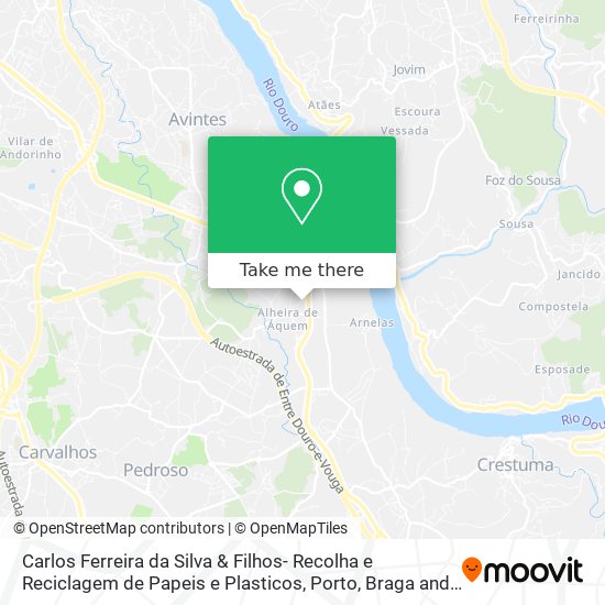 Carlos Ferreira da Silva & Filhos- Recolha e Reciclagem de Papeis e Plasticos map