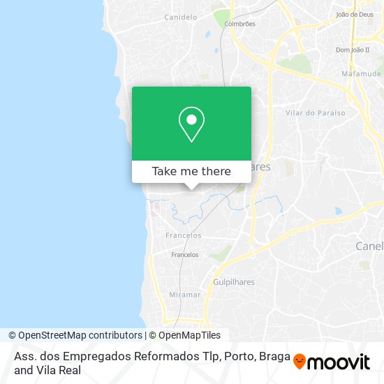 Ass. dos Empregados Reformados Tlp mapa