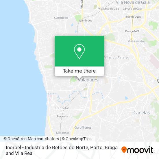 Inorbel - Indústria de Betões do Norte map