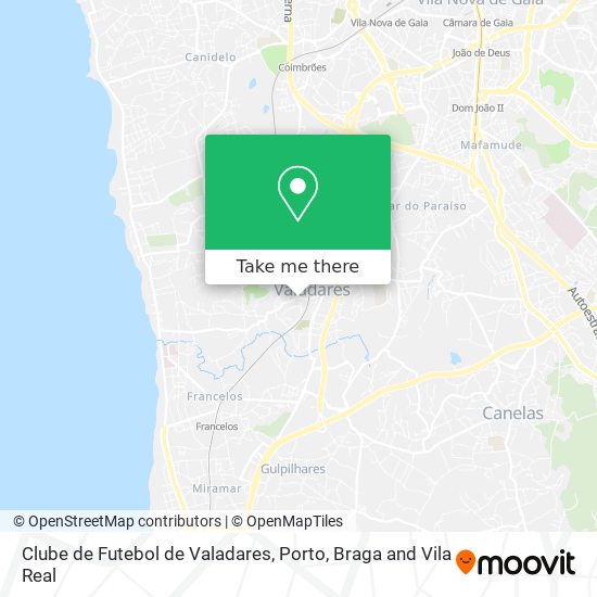 Clube de Futebol de Valadares map