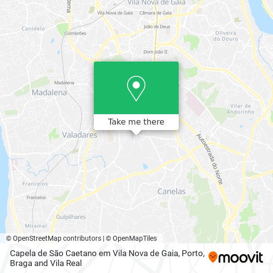 Capela de São Caetano em Vila Nova de Gaia map