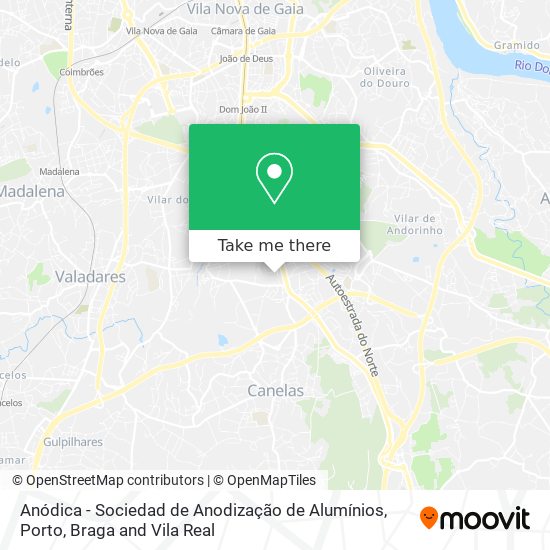 Anódica - Sociedad de Anodização de Alumínios map
