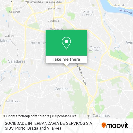 SOCIEDADE INTERBANCARIA DE SERVICOS S A SIBS map