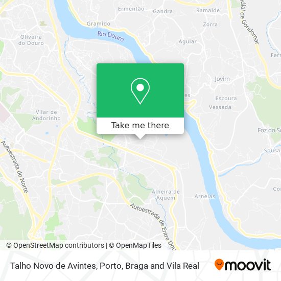 Talho Novo de Avintes map