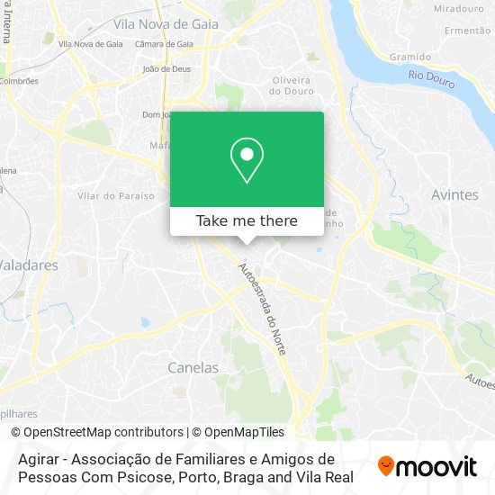 Agirar - Associação de Familiares e Amigos de Pessoas Com Psicose map