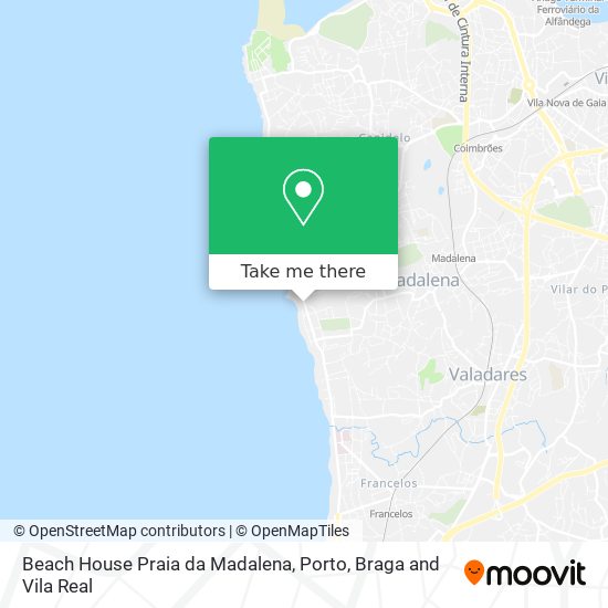 Beach House Praia da Madalena map