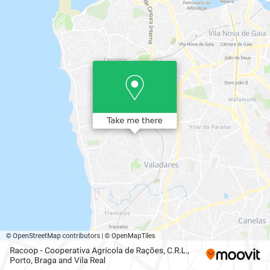 Racoop - Cooperativa Agrícola de Rações, C.R.L. map