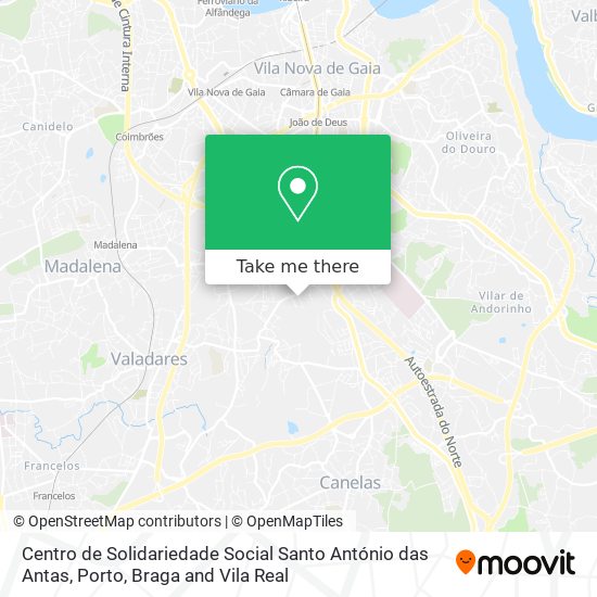 Centro de Solidariedade Social Santo António das Antas mapa