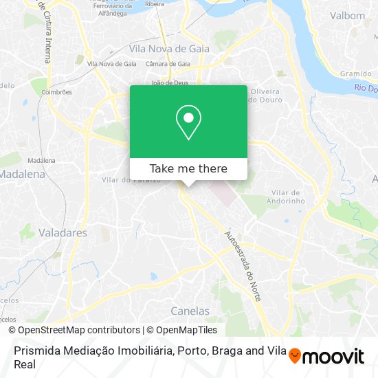 Prismida Mediação Imobiliária mapa