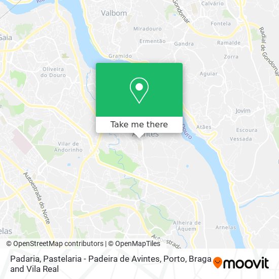 Padaria, Pastelaria - Padeira de Avintes mapa