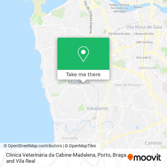 Clínica Veterinária da Cabine-Madalena mapa